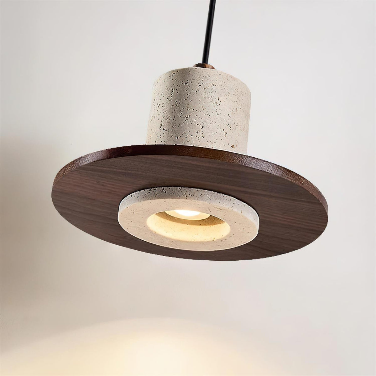 Seralielle lampa wisząca Travertine w kształcie top-hat
