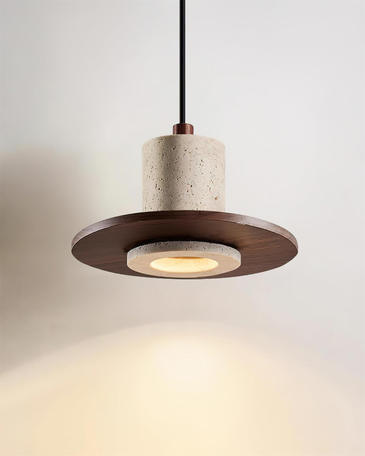 Seralielle lampa wisząca Travertine w kształcie top-hat