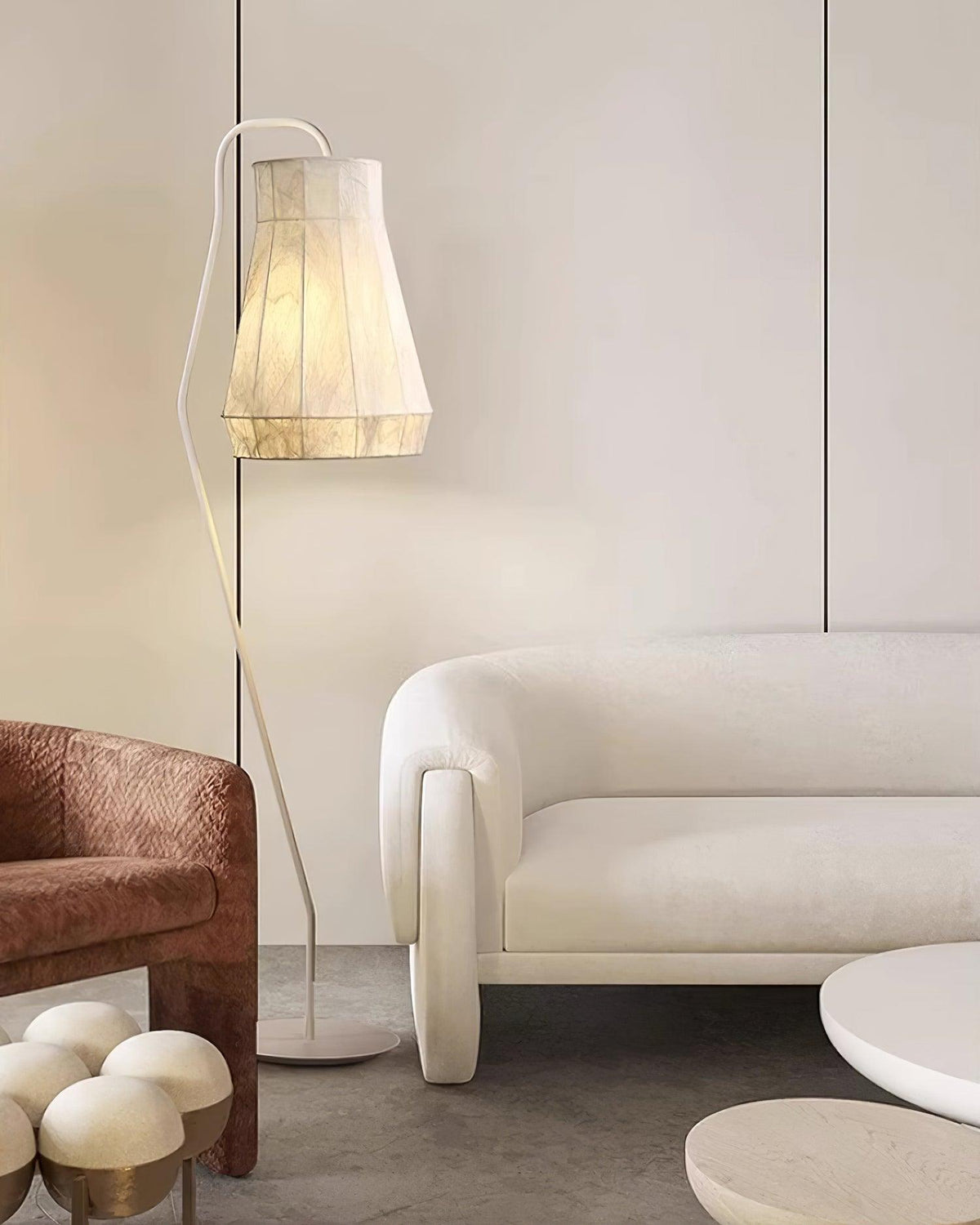 Otheir minimalistyczna lampa stojąca z płótna