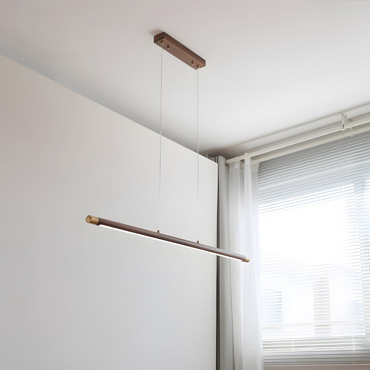 Dash liniowa lampa wisząca z drewna