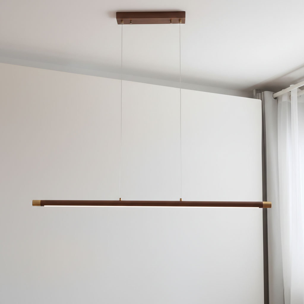 Dash liniowa lampa wisząca z drewna