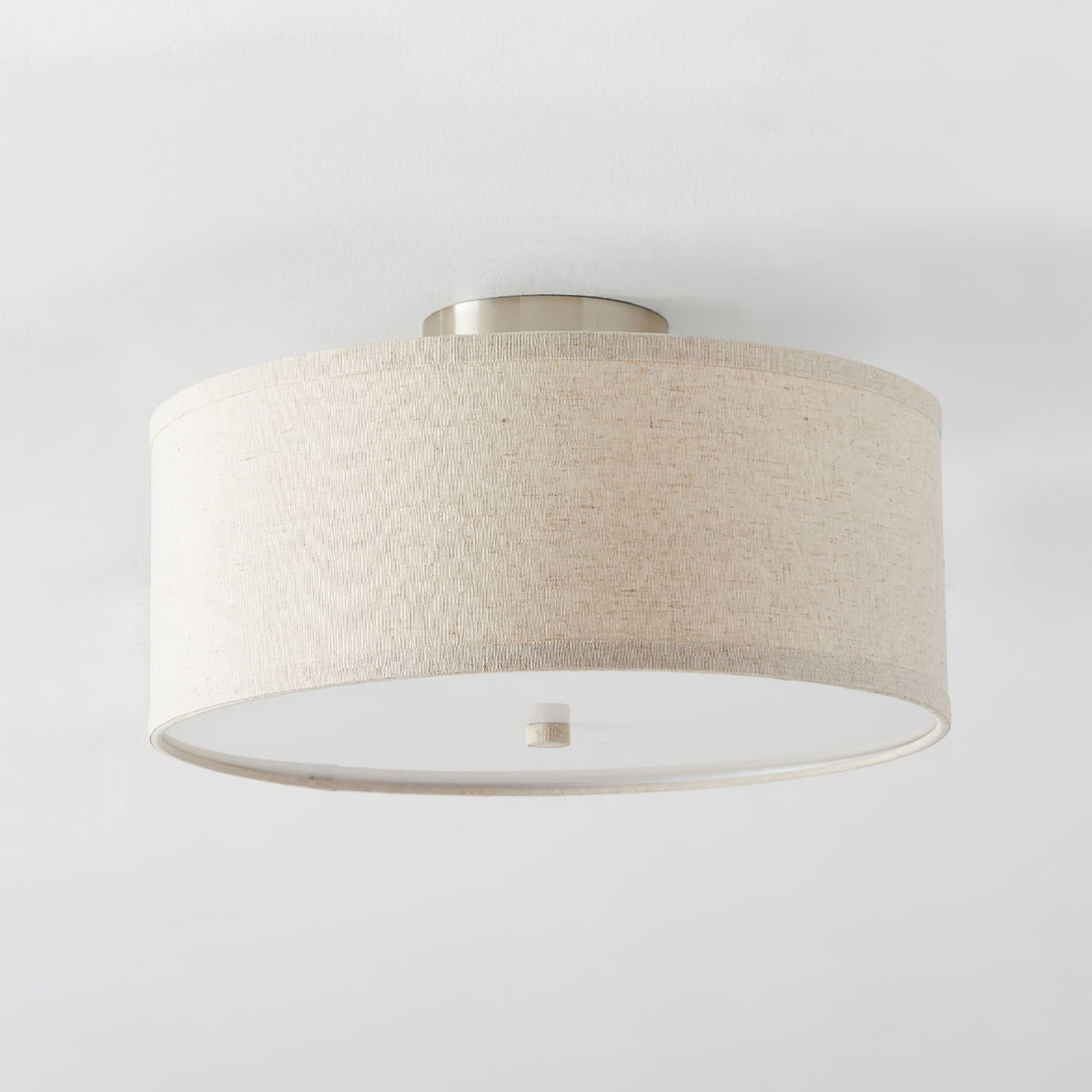 Qilvo lampa sufitowa z abażurem z płótna, minimalistyczna i elegancka