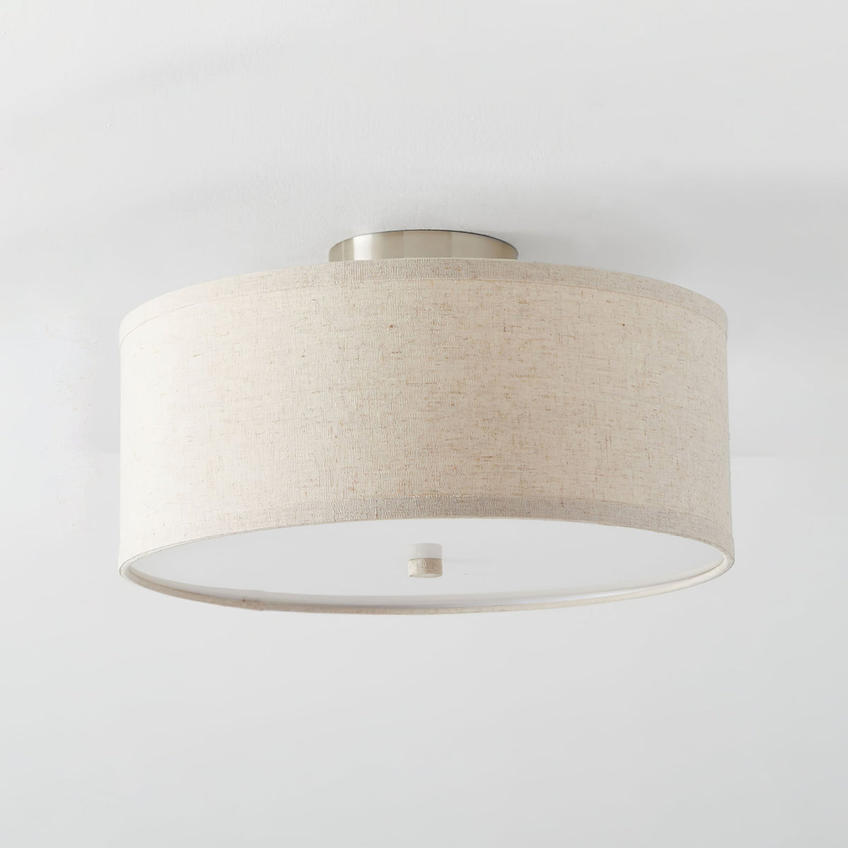 Qilvo lampa sufitowa z abażurem z płótna, minimalistyczna i elegancka