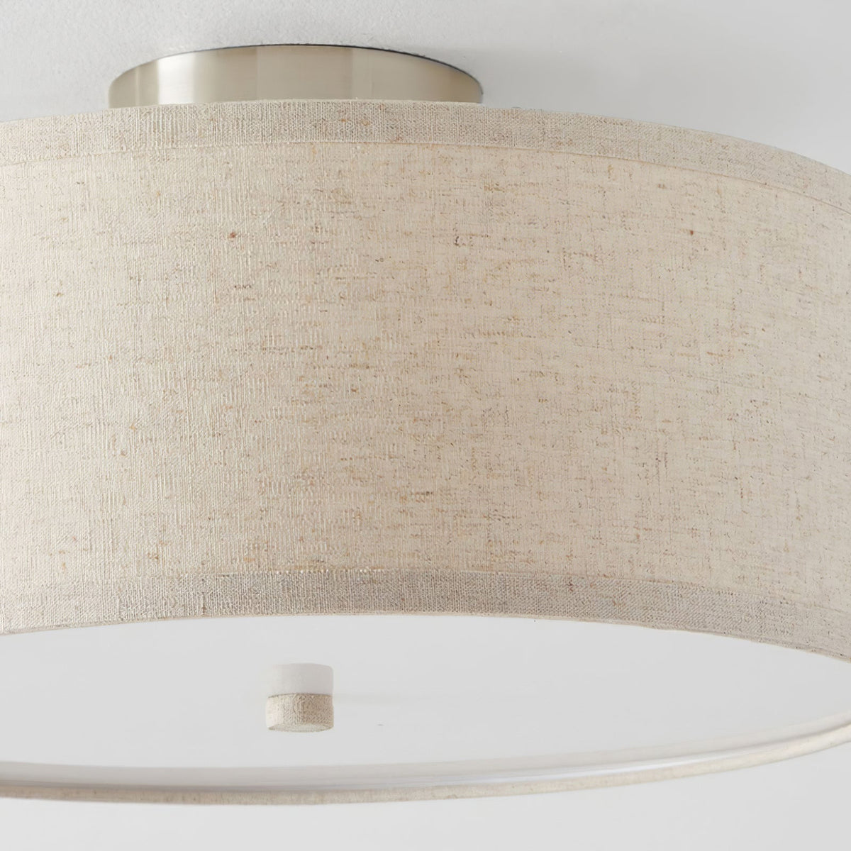 Qilvo lampa sufitowa z abażurem z płótna, minimalistyczna i elegancka