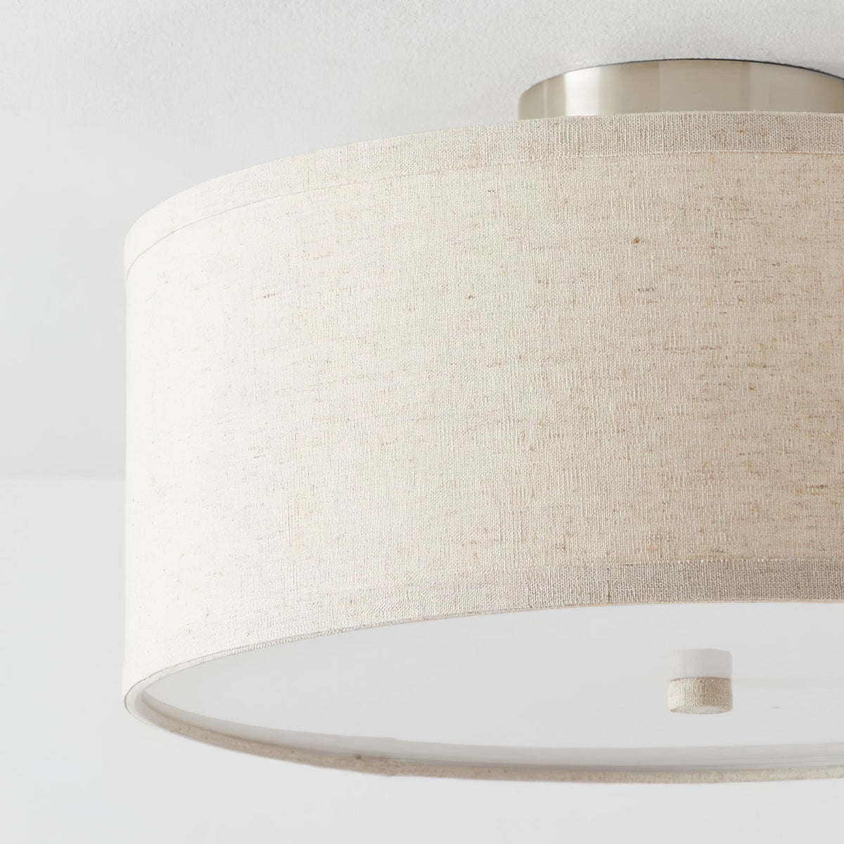 Qilvo lampa sufitowa z abażurem z płótna, minimalistyczna i elegancka