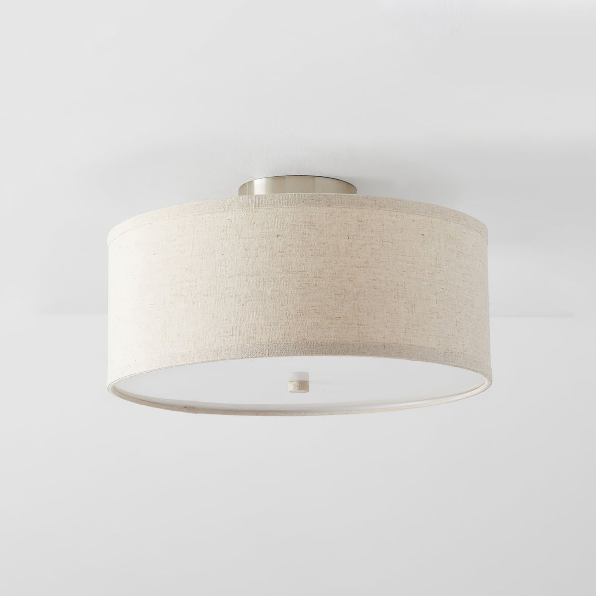 Qilvo lampa sufitowa z abażurem z płótna, minimalistyczna i elegancka