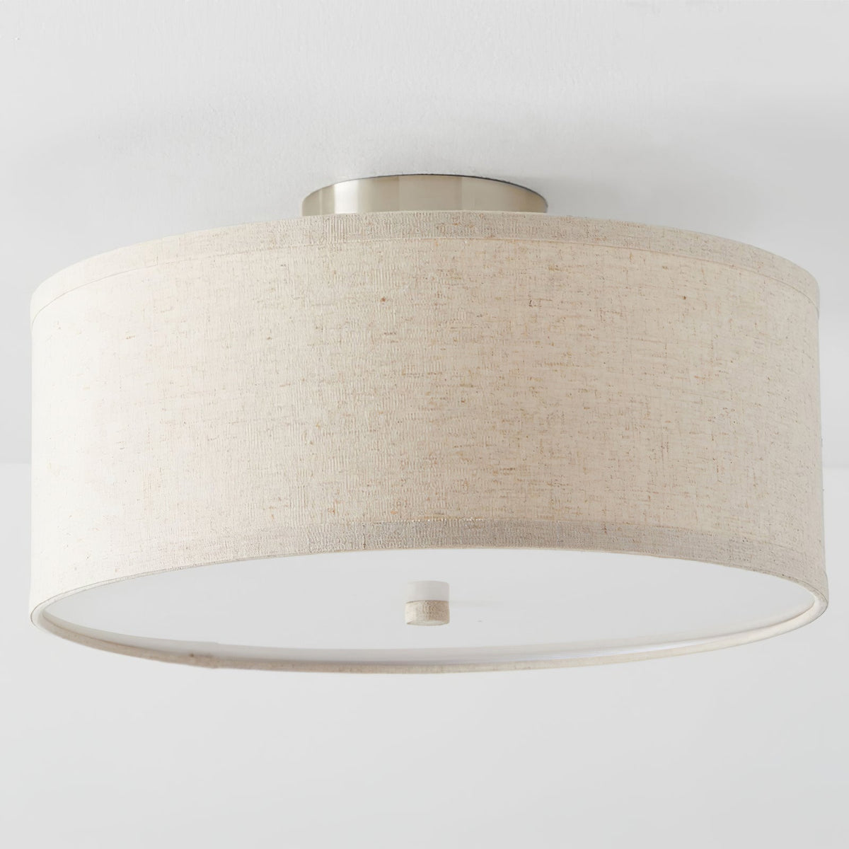 Qilvo lampa sufitowa z abażurem z płótna, minimalistyczna i elegancka
