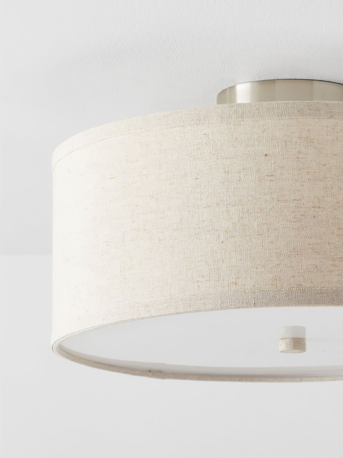 Qilvo lampa sufitowa z abażurem z płótna, minimalistyczna i elegancka