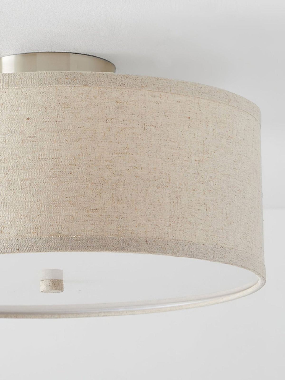 Qilvo lampa sufitowa z abażurem z płótna, minimalistyczna i elegancka