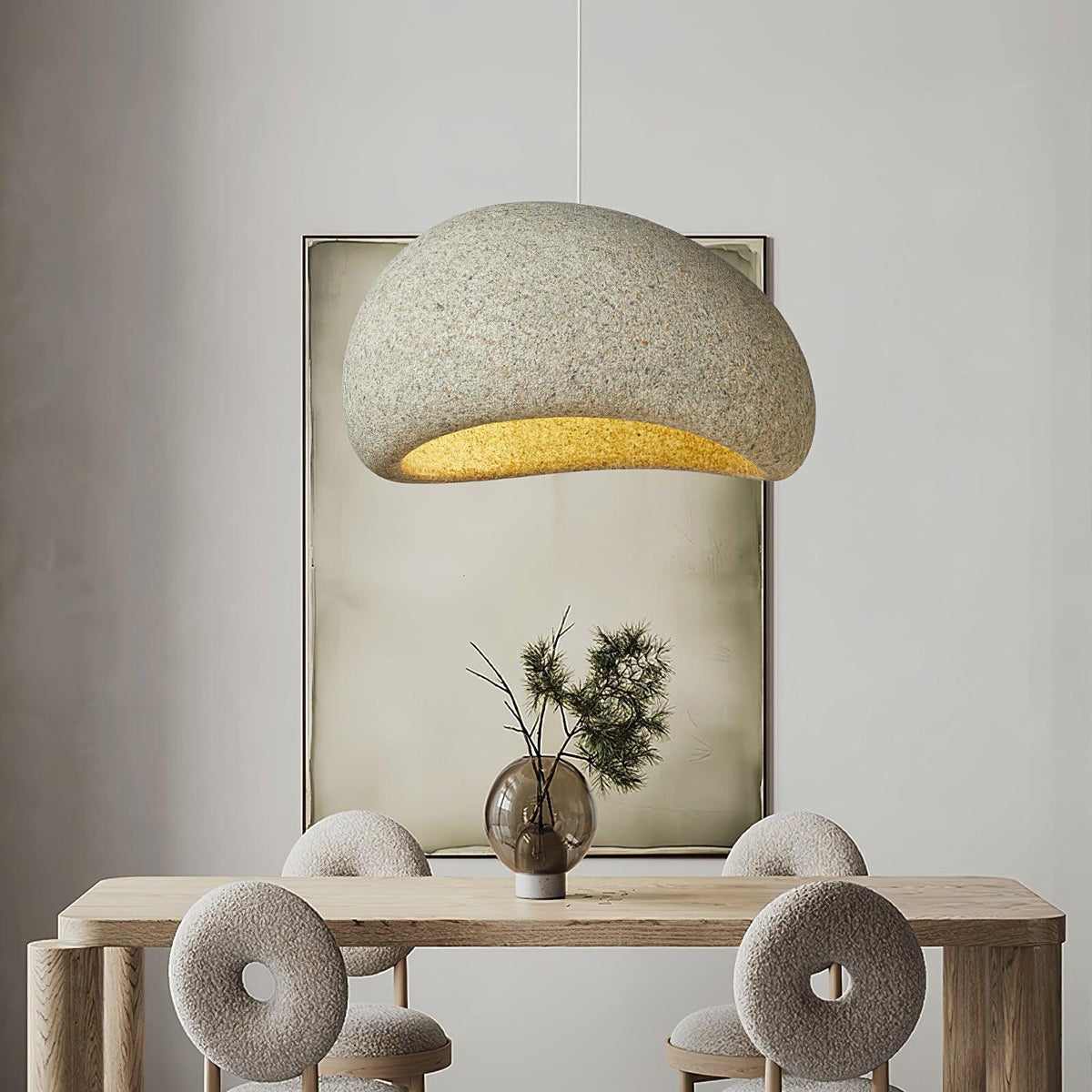 Tsukiyo Wabi-Sabi żyrandol z kloszem w kształcie chmury