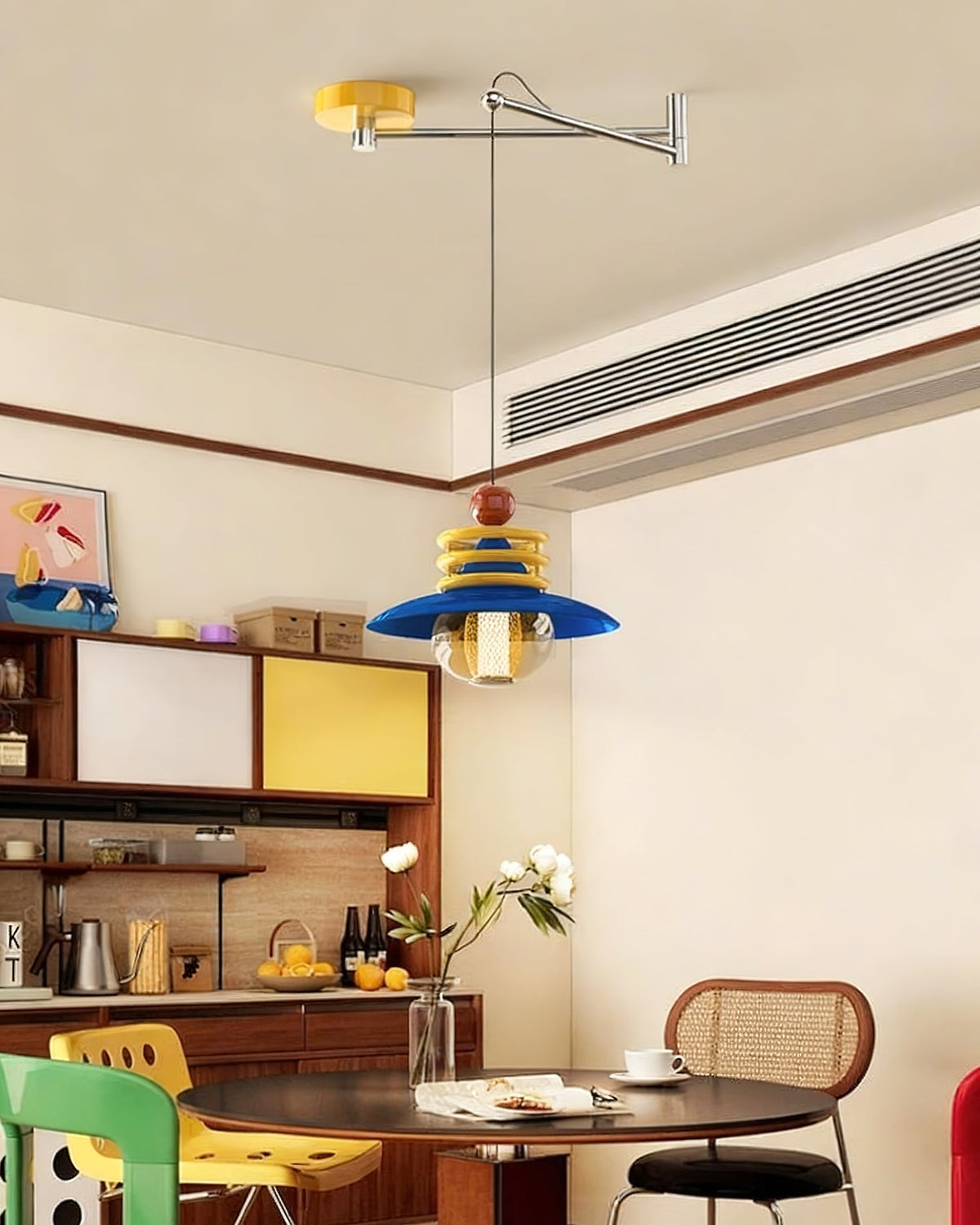 Lampa wisząca Marcella z ramieniem obrotowym