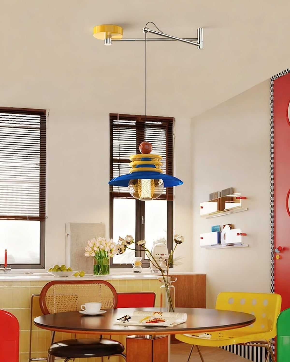 Lampa wisząca Marcella z ramieniem obrotowym