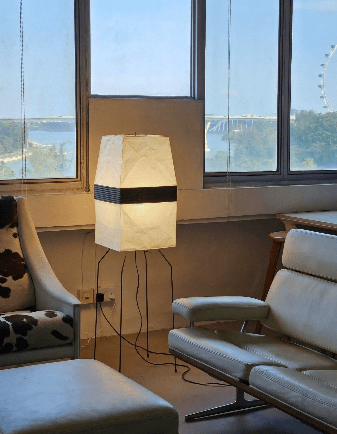 Piaiveria lampa stołowa i stojąca z papierową osłoną