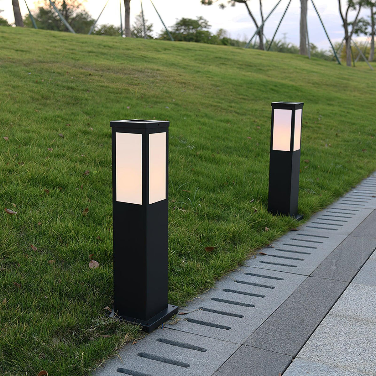 Leo słupowa lampa solarna na zewnątrz