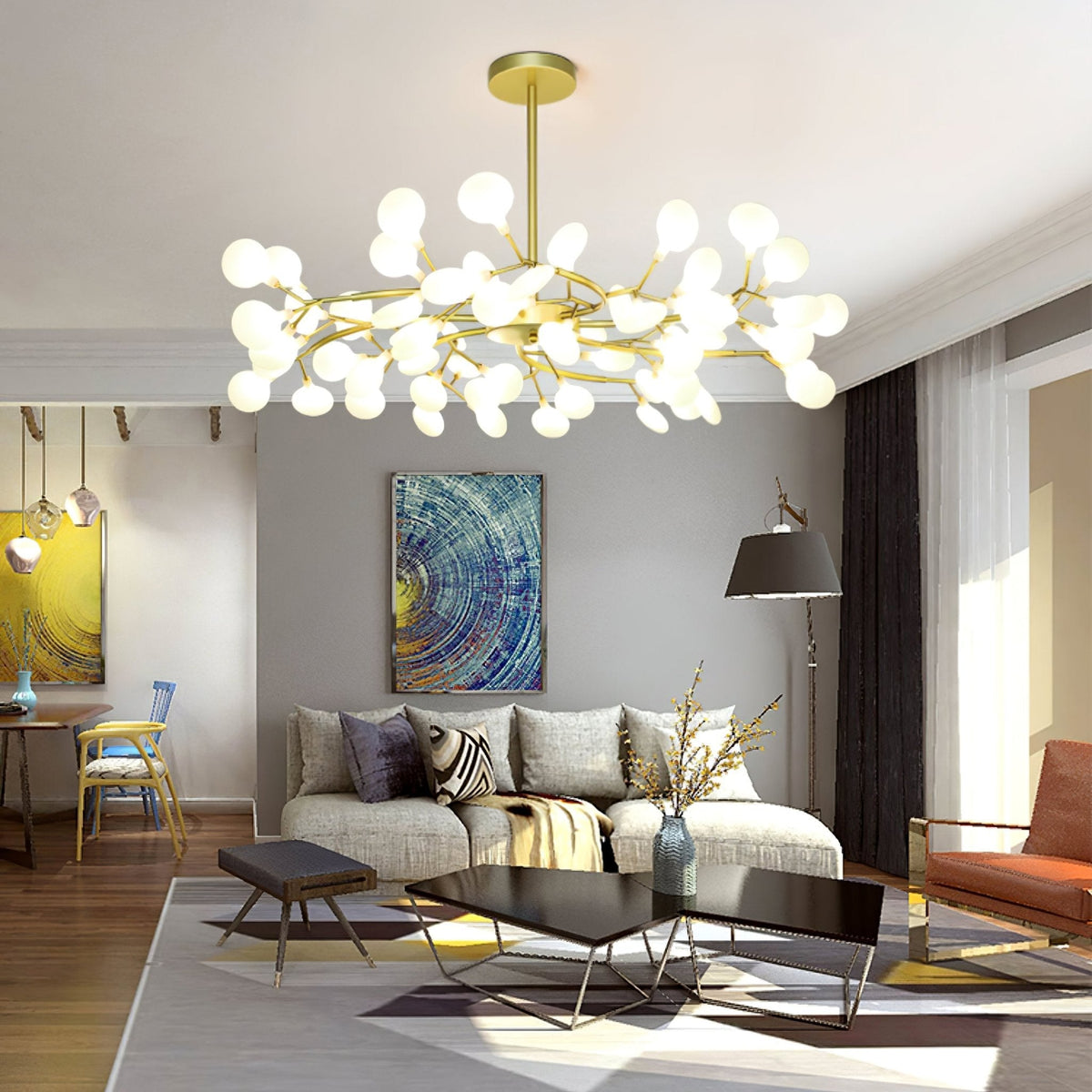 Riviselle żyrandol LED Firefly