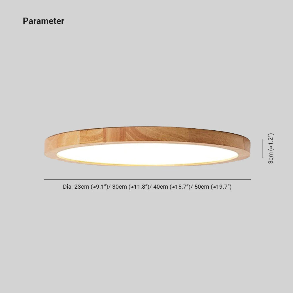 Orvix lampa sufitowa drewniana LED minimalistyczna