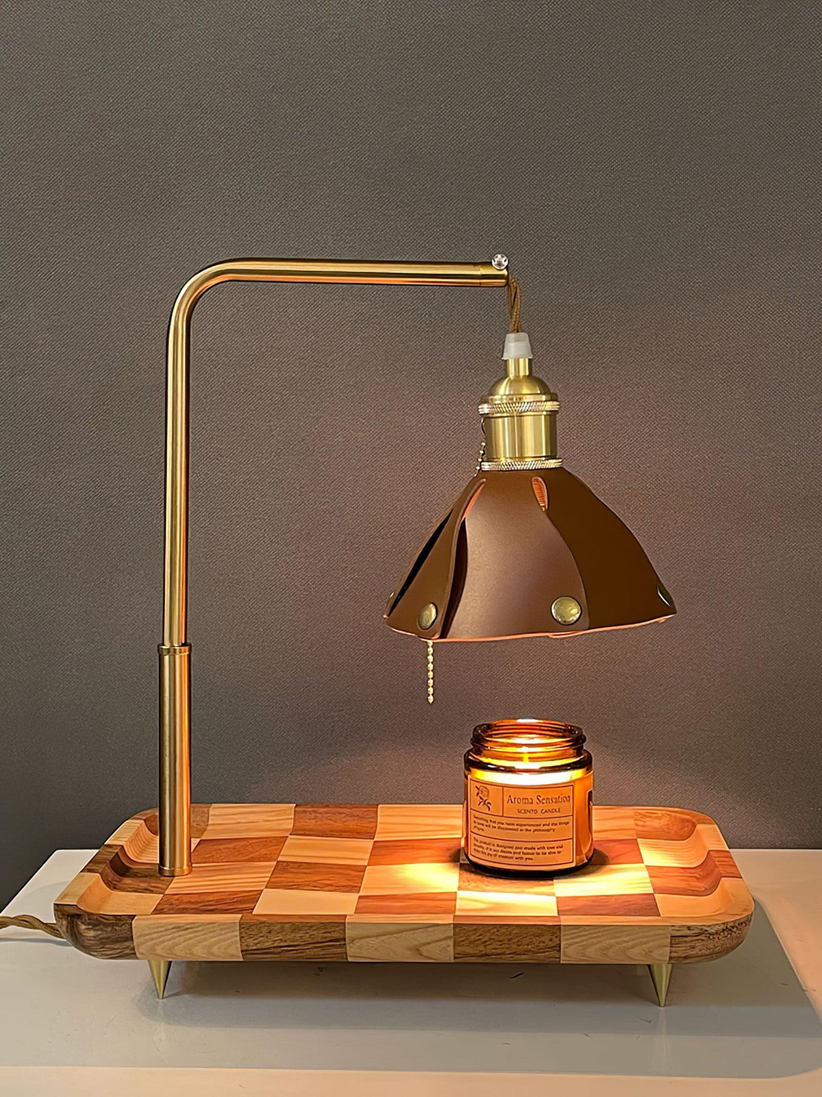 Elvaniella nowoczesna lampa stołowa z drewna