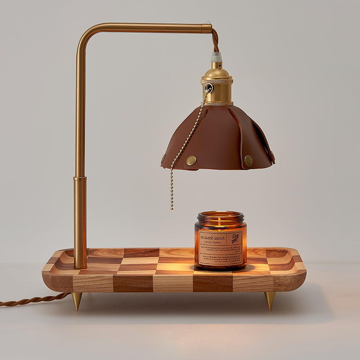 Elvaniella nowoczesna lampa stołowa z drewna