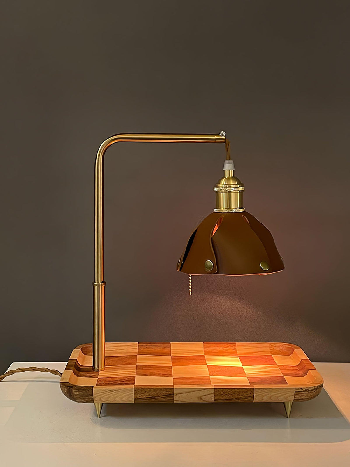 Elvaniella nowoczesna lampa stołowa z drewna