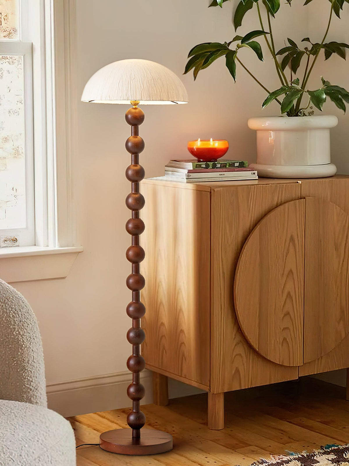 Lyliril Retro drewniana lampa stojąca