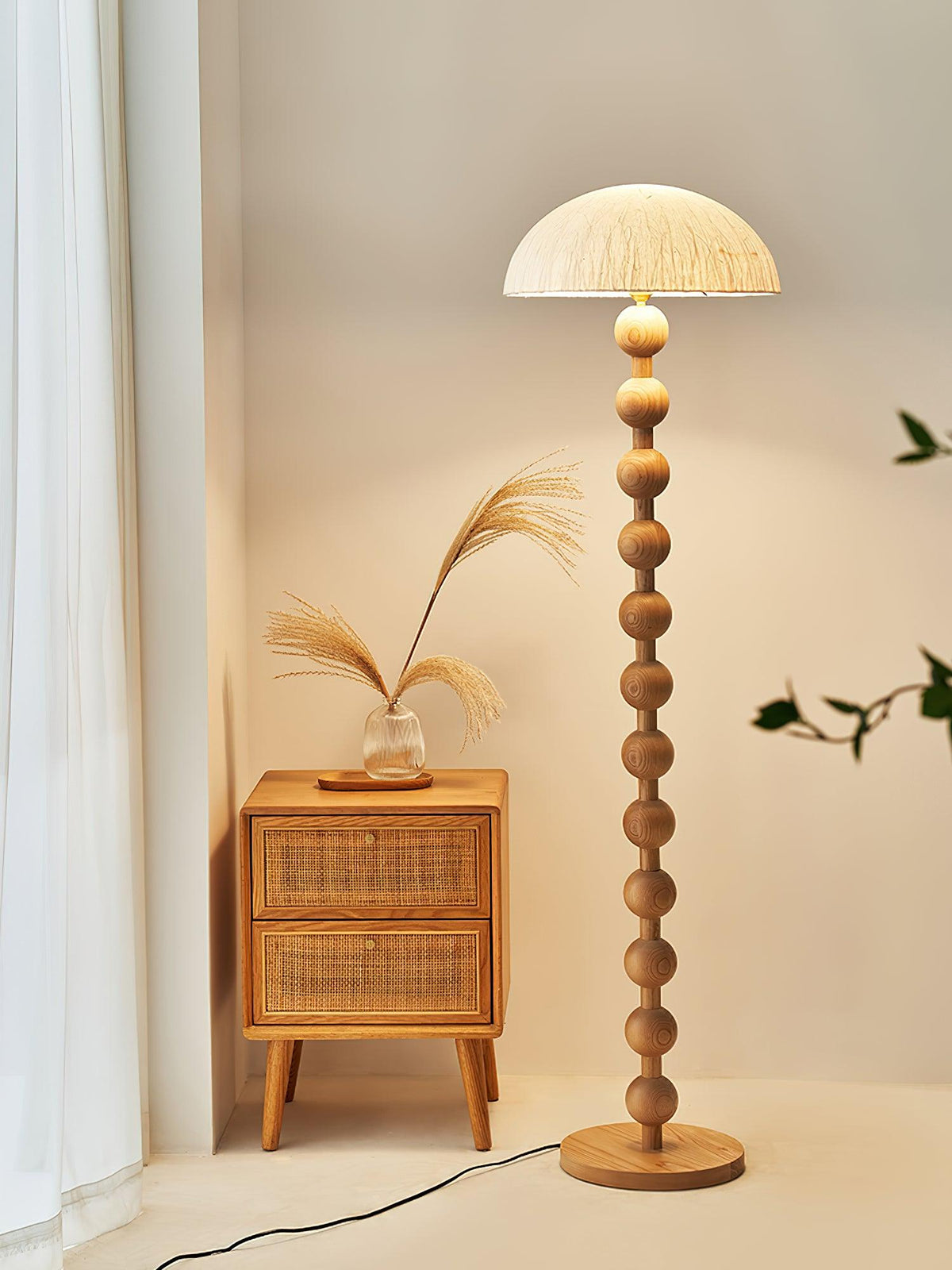 Lyliril Retro drewniana lampa stojąca