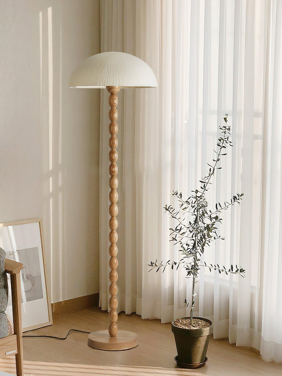 Lyliril Retro drewniana lampa stojąca