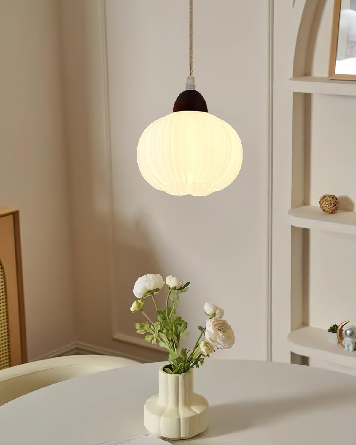 Pumpkin nowoczesna lampa wisząca ze szkła