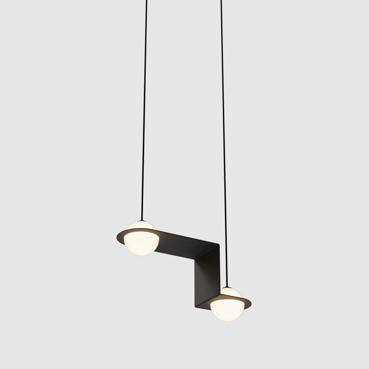 Irenol czarna lampa wisząca w stylu nowoczesnym Laurent