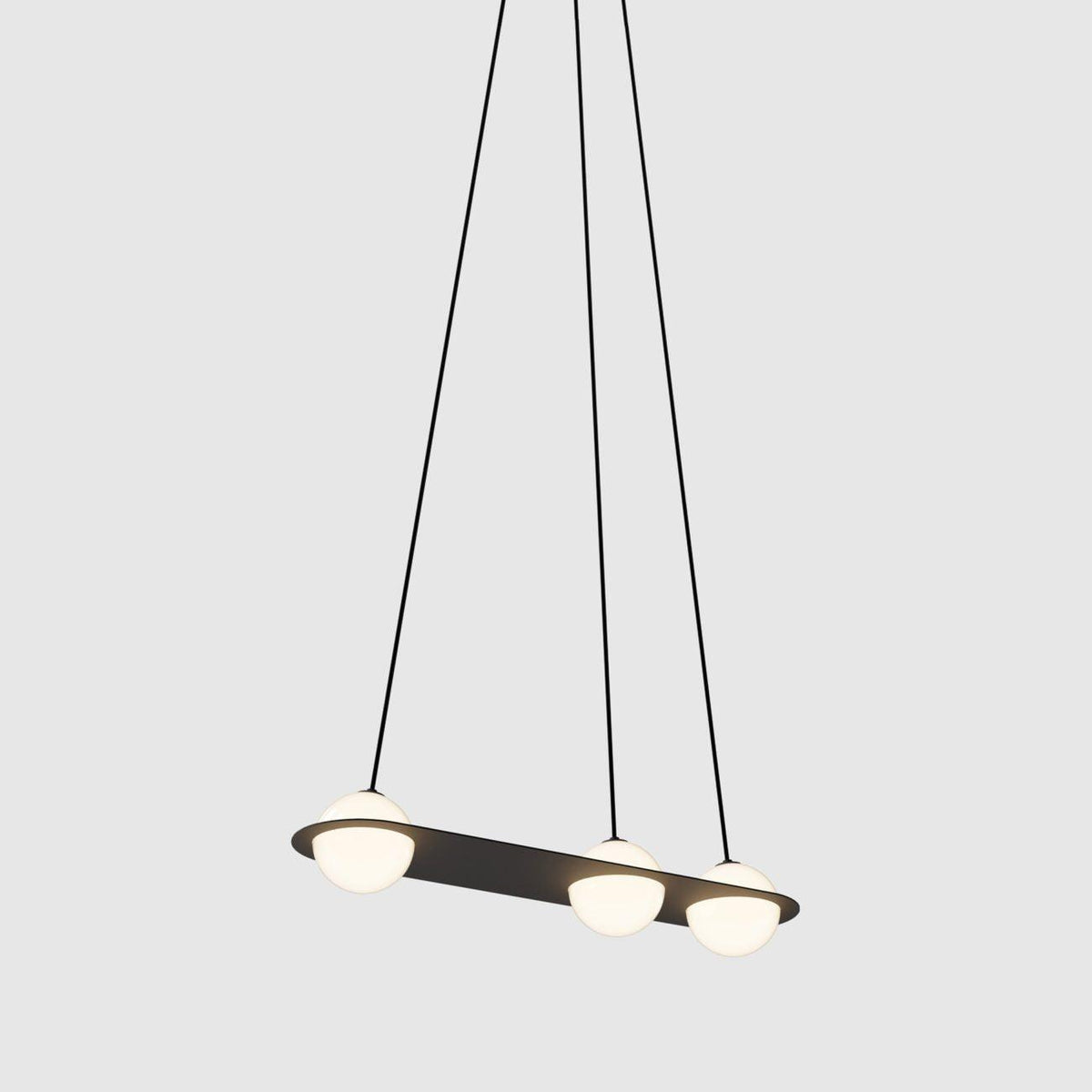 Selan czarna lampa wisząca ze szkła