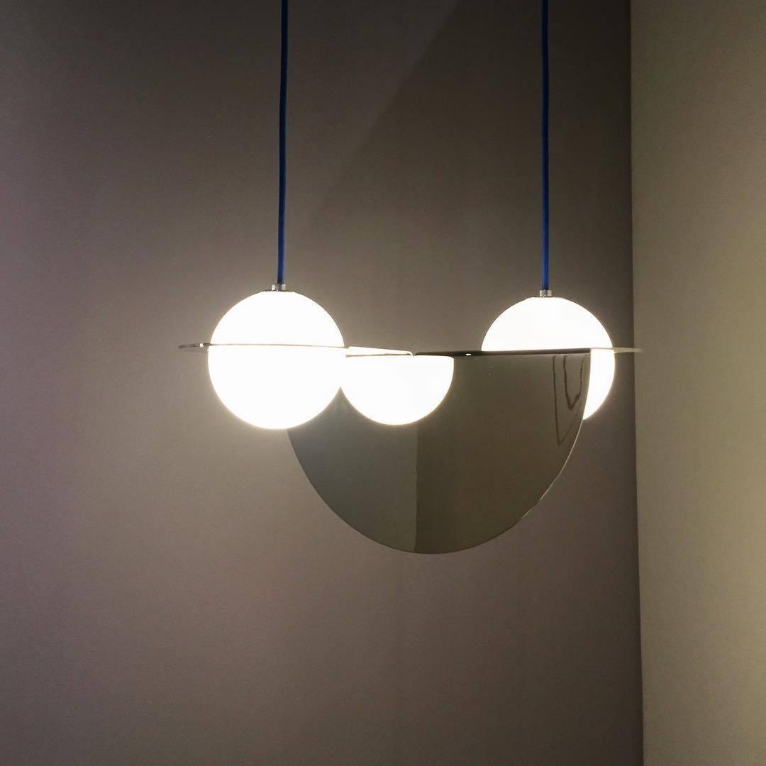 Selan czarna lampa wisząca ze szkła