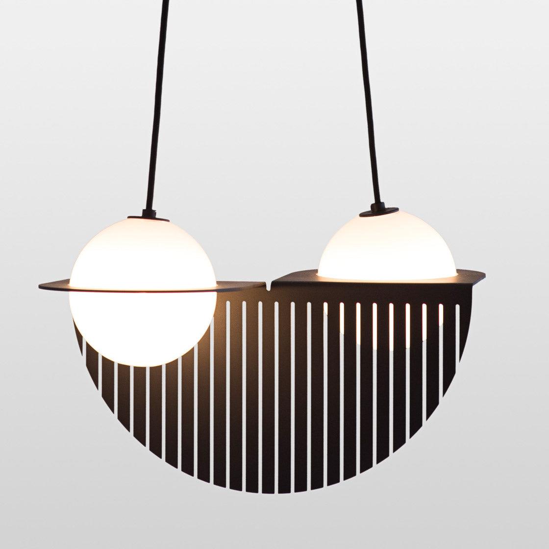 Irenol czarna lampa wisząca w stylu nowoczesnym Laurent