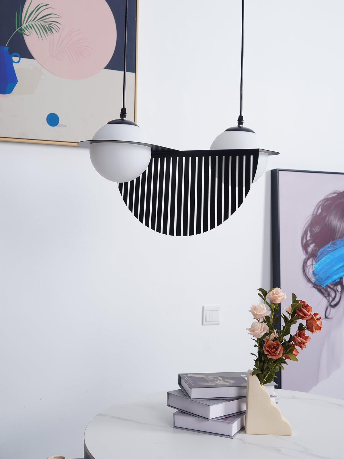 Irenol czarna lampa wisząca w stylu nowoczesnym Laurent