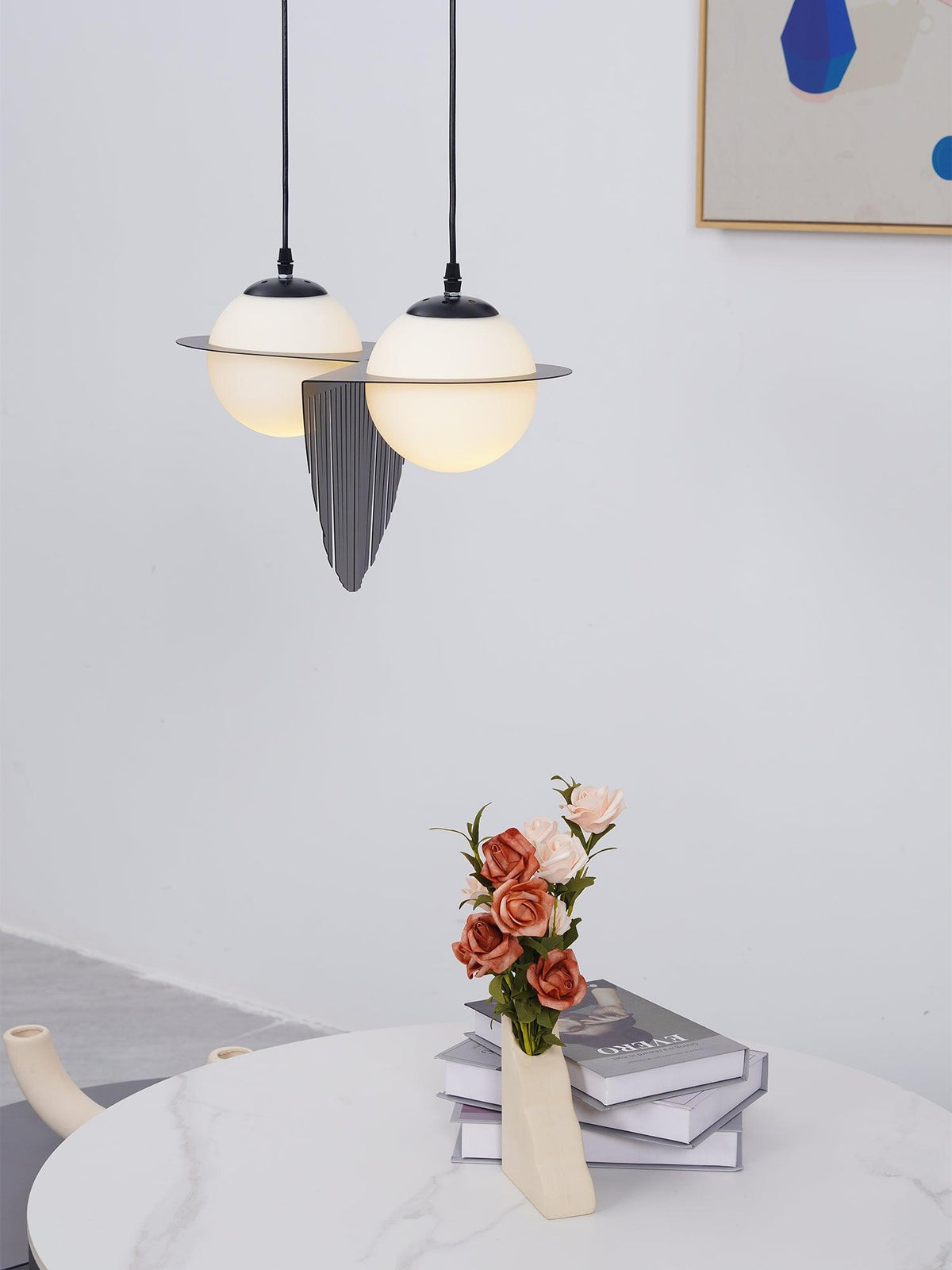 Irenol czarna lampa wisząca w stylu nowoczesnym Laurent