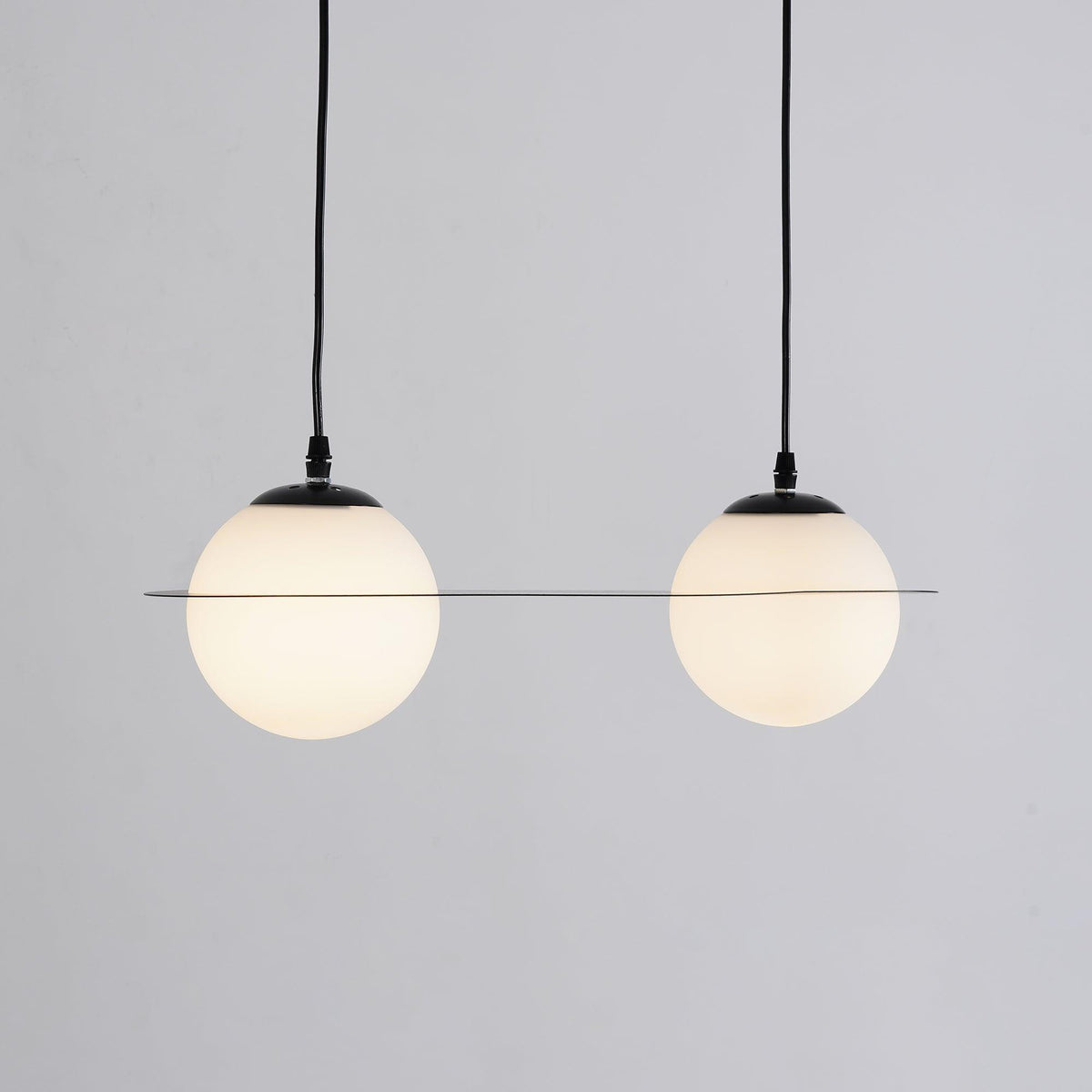 Selan czarna lampa wisząca ze szkła