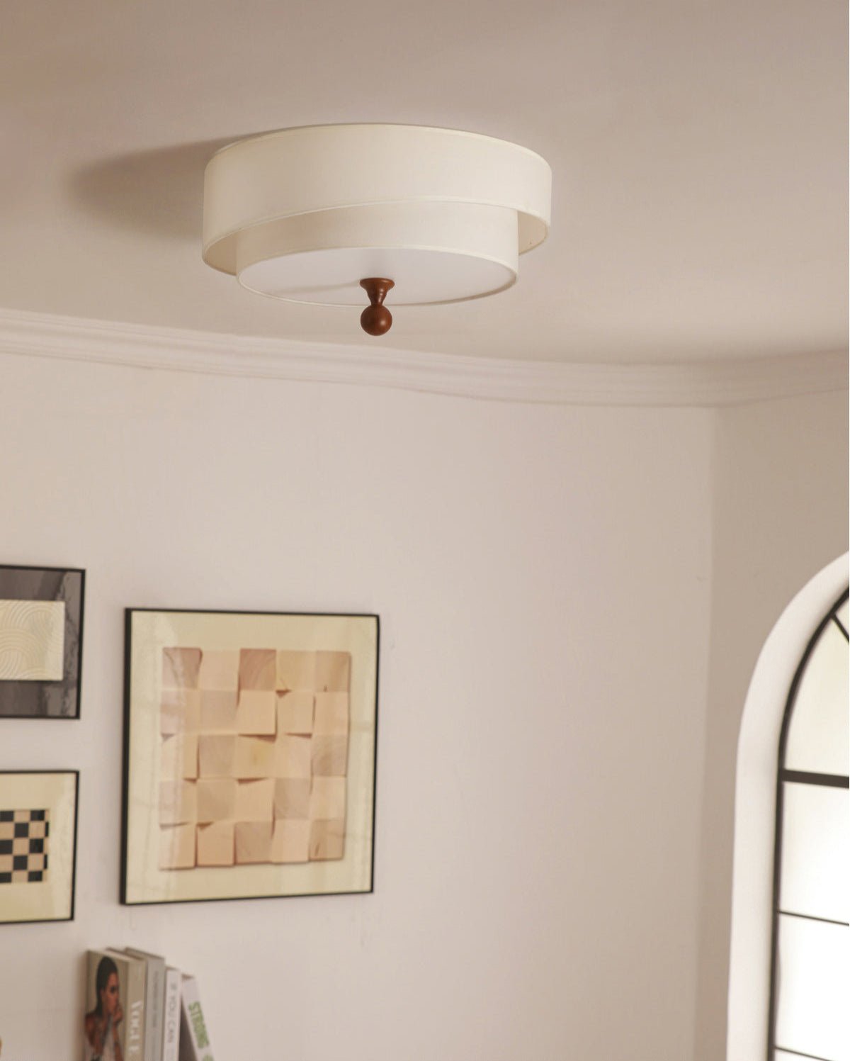 Serelira Dovemont wielowarstwowa lampa sufitowa z płótna