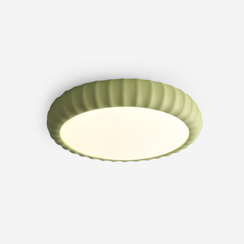 Cielum nowoczesna lampa sufitowa ze sztucznych tworzyw w stylu minimalistycznym z miękkim zielonym wykończeniem