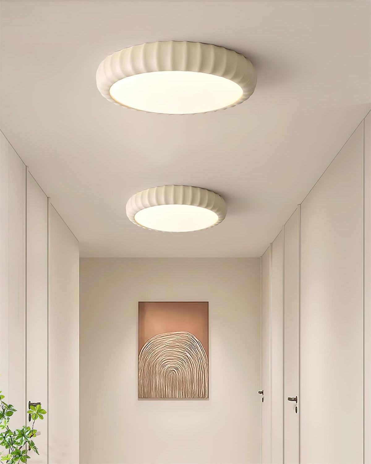 Cielum nowoczesna lampa sufitowa ze sztucznych tworzyw w stylu minimalistycznym z miękkim zielonym wykończeniem