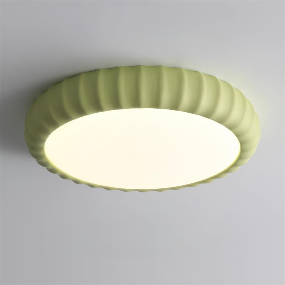 Cielum nowoczesna lampa sufitowa ze sztucznych tworzyw w stylu minimalistycznym z miękkim zielonym wykończeniem