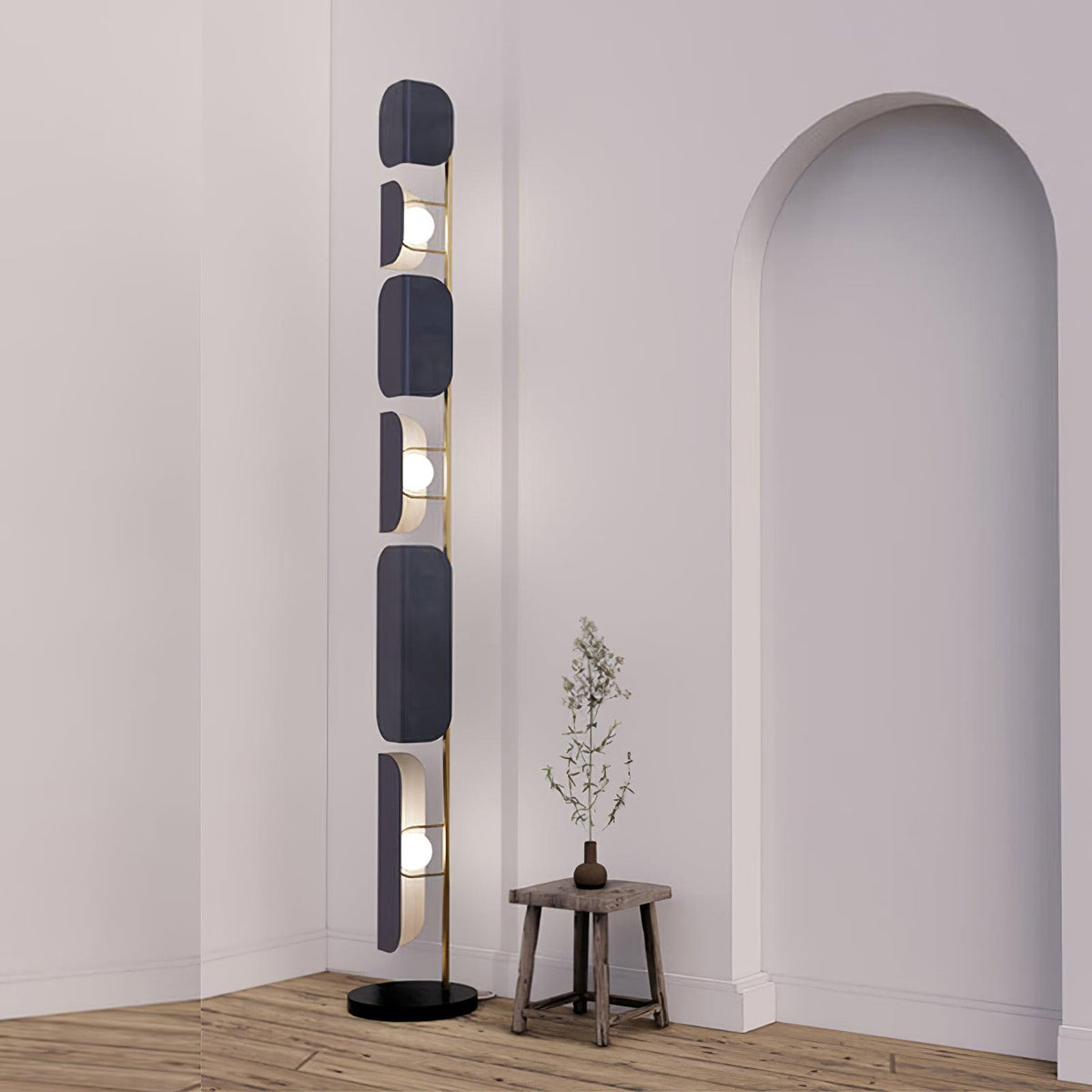 Catharil nowoczesna lampa stojąca o geometrycznym kształcie