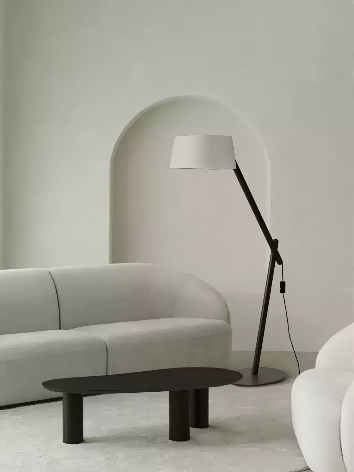 Cethar skandynawska lampa stojąca z płótna