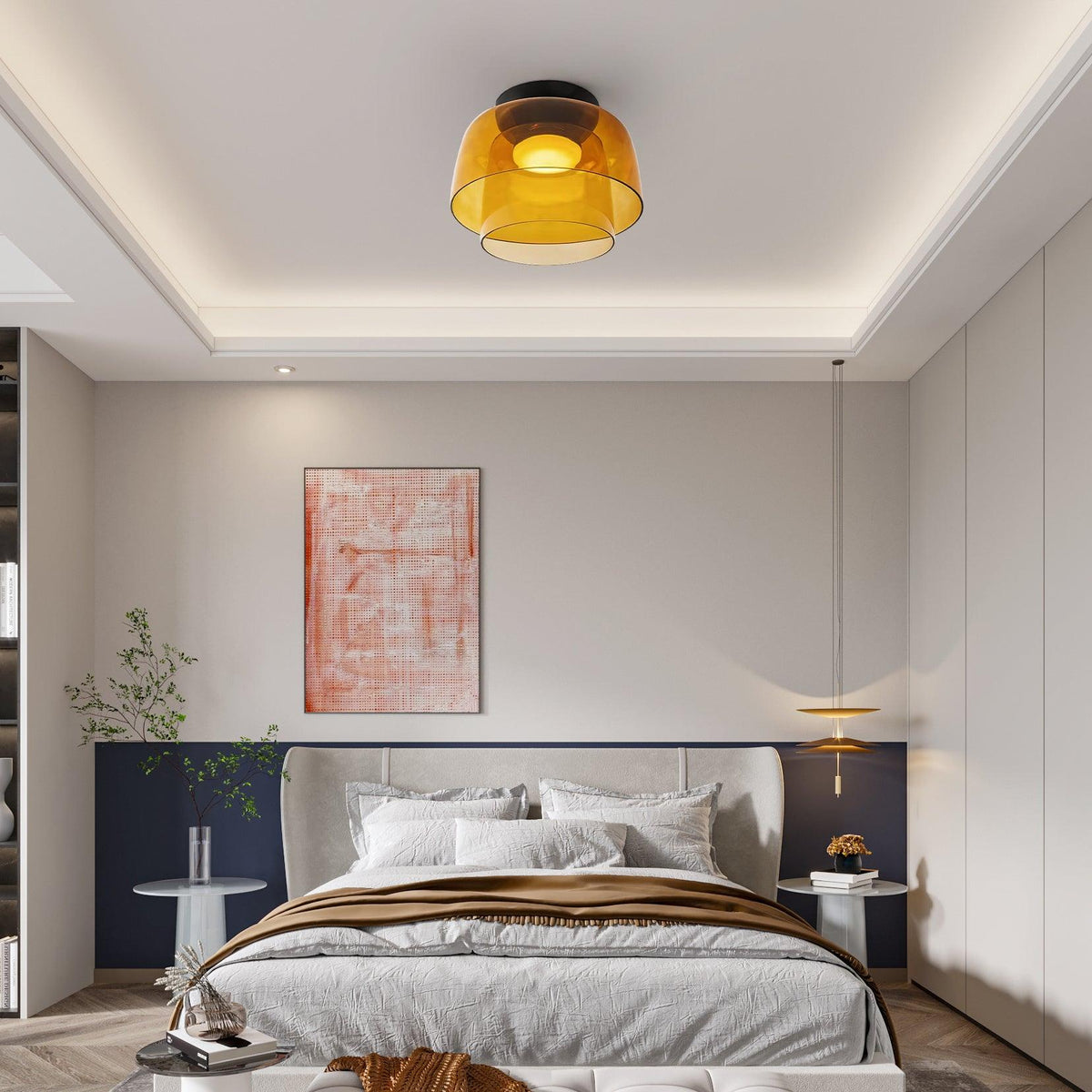 Miroriella lampa sufitowa warstwowo elegancka ciepła