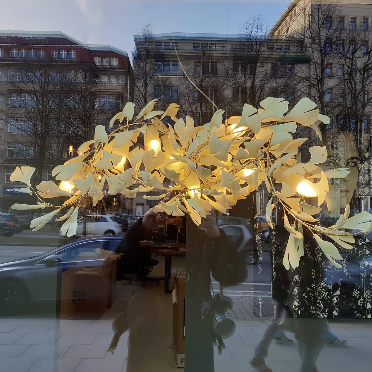 Ayla żyrandol Gingko Petal ceramika
