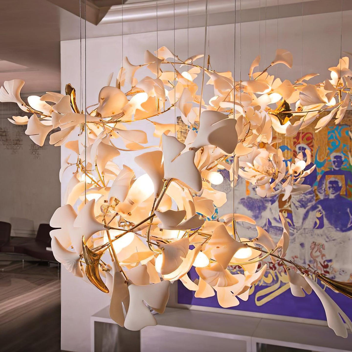 Ayla żyrandol Gingko Petal ceramika