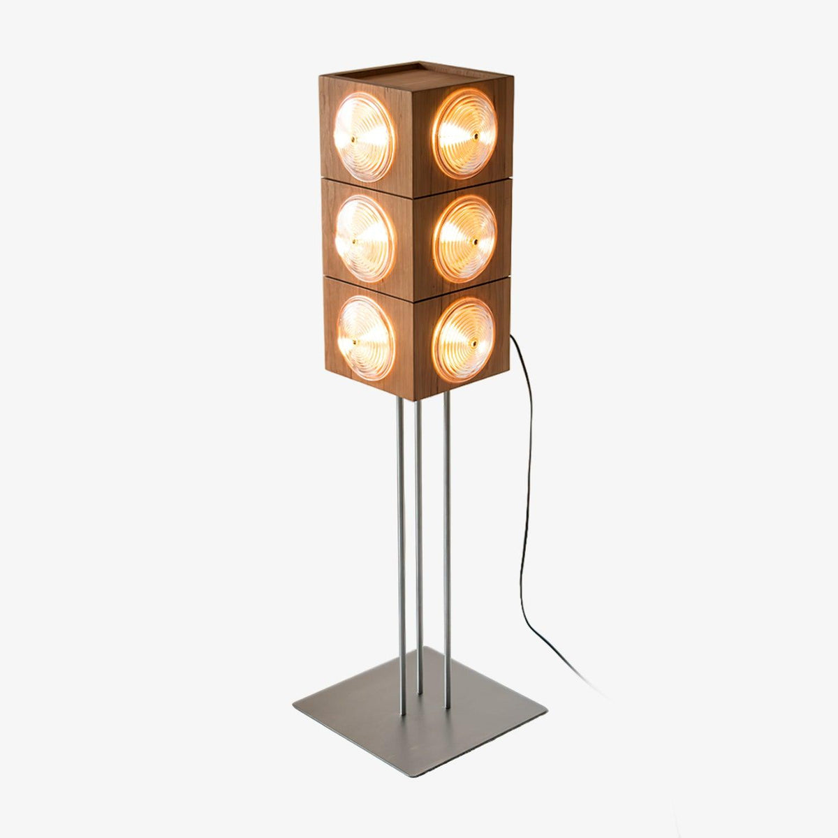 Avraearae Modułowa lampa stojąca z drewna