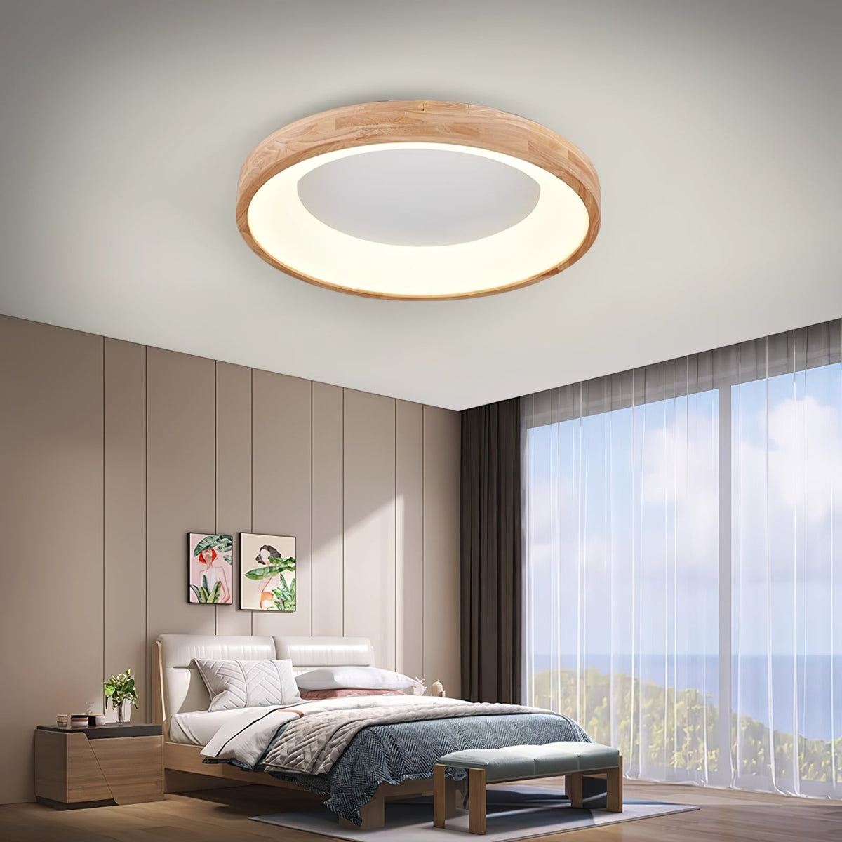 Uphae nowoczesna lampa sufitowa w stylu minimalistycznym ze szkła