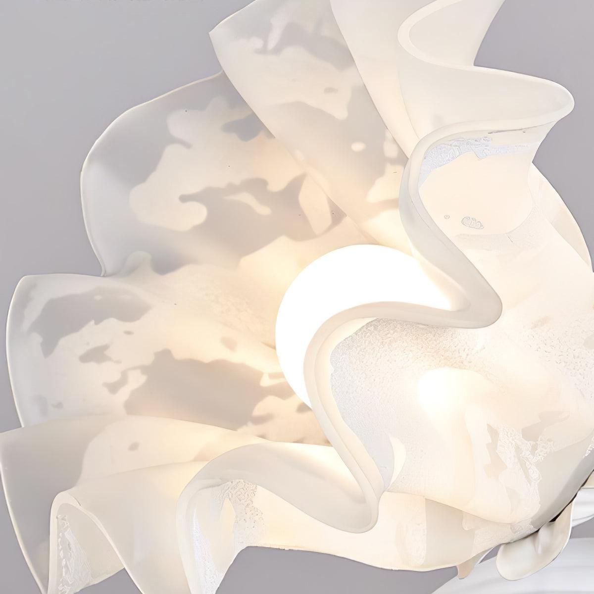 Zorien lampa stołowa z akrylowym wzorem kwiatowym