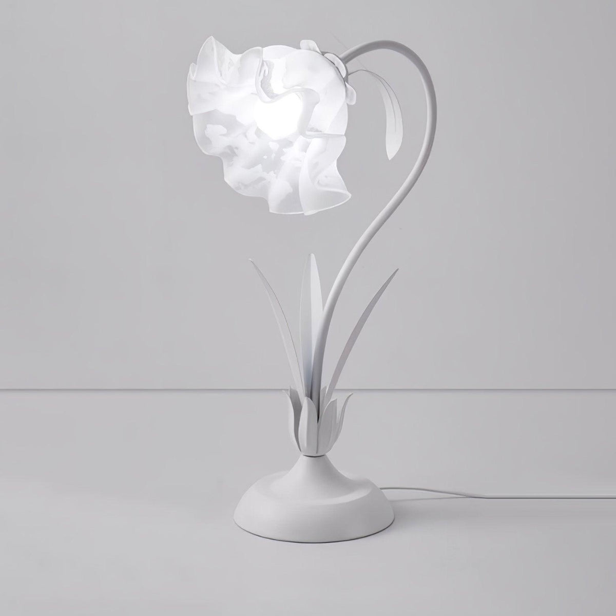 Zorien lampa stołowa z akrylowym wzorem kwiatowym
