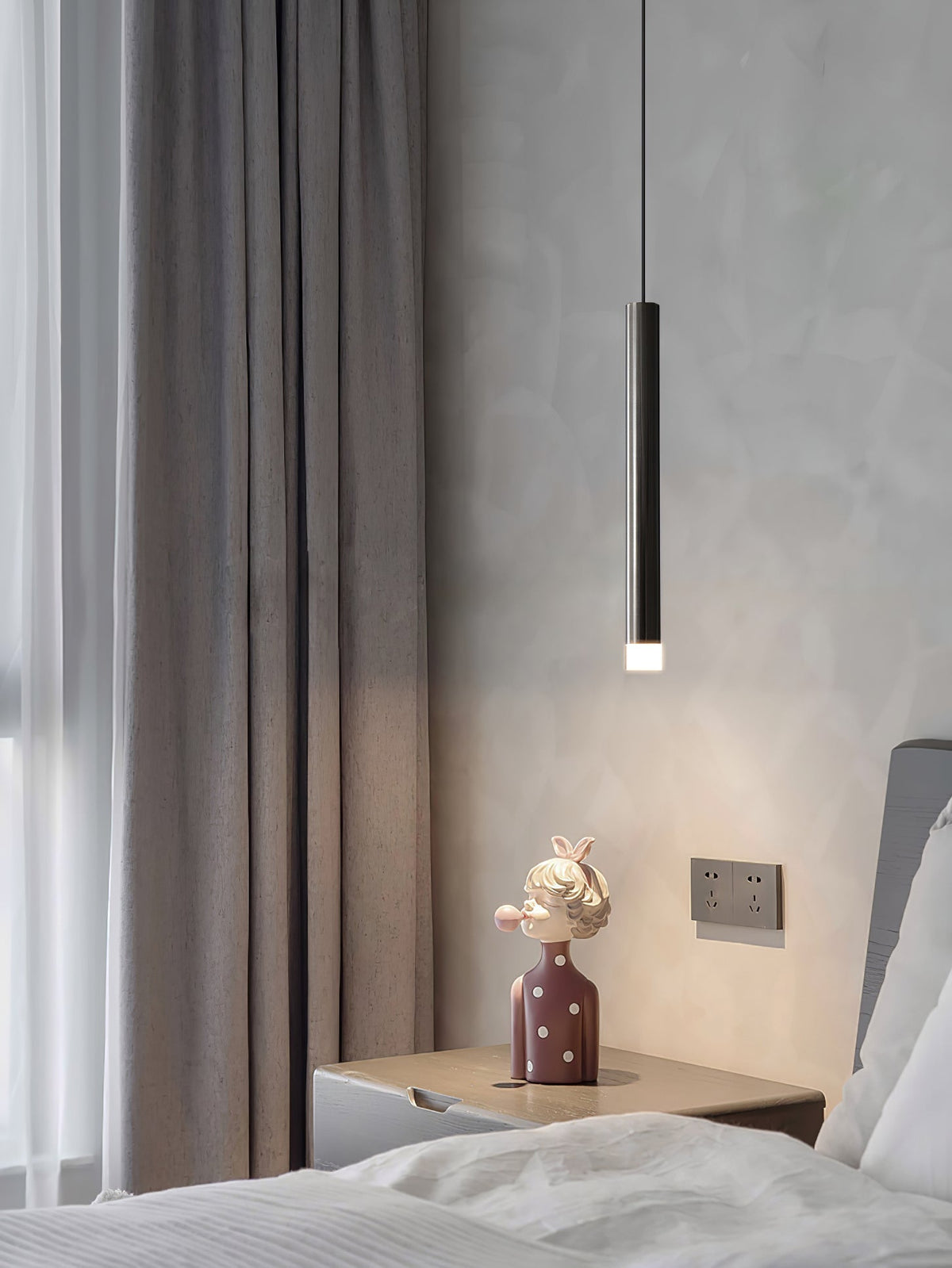 Cetheel nowoczesna minimalistyczna lampa wisząca ze złotej miedzi i akrylu
