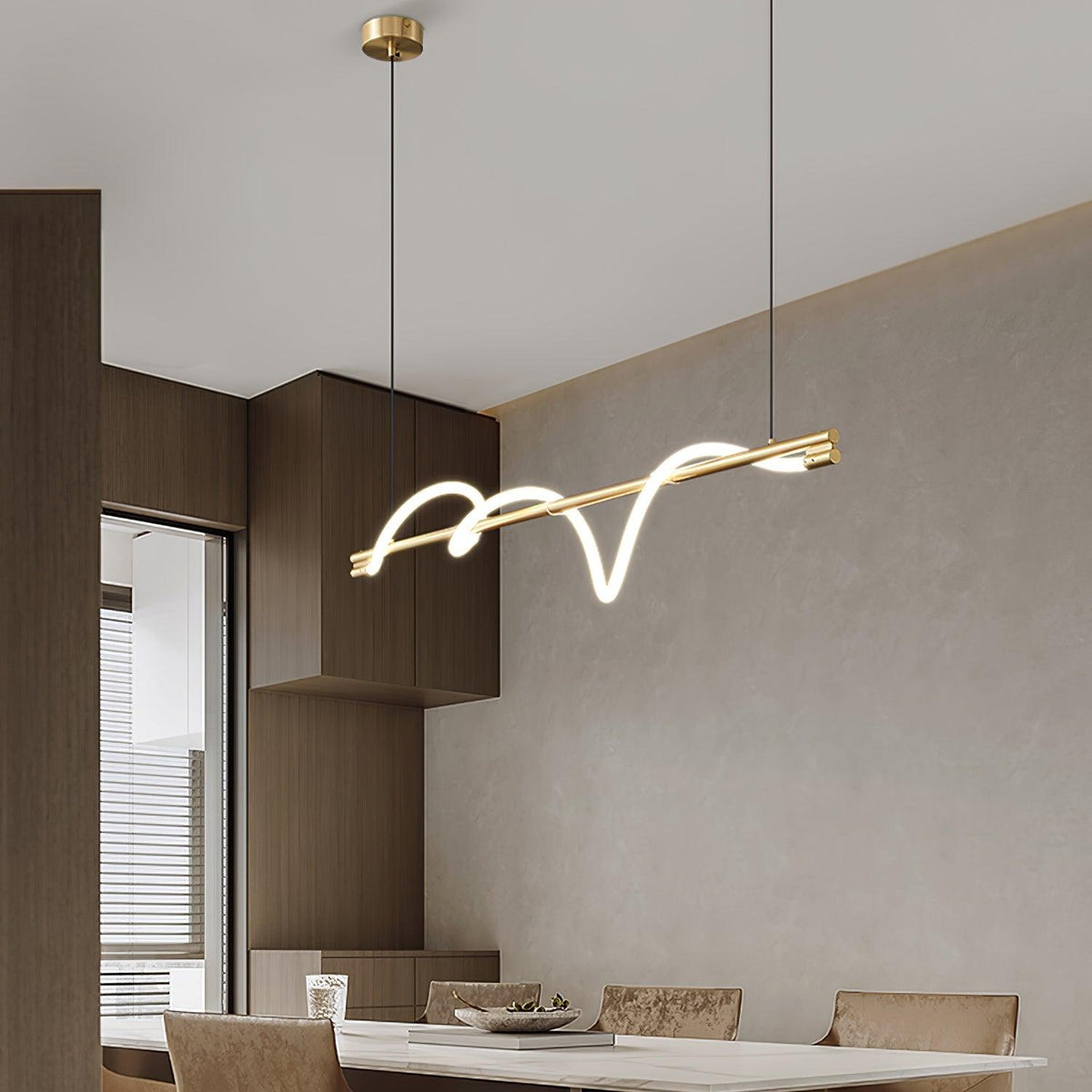 Lampa wisząca Pulse minimalistyczna z miedzi