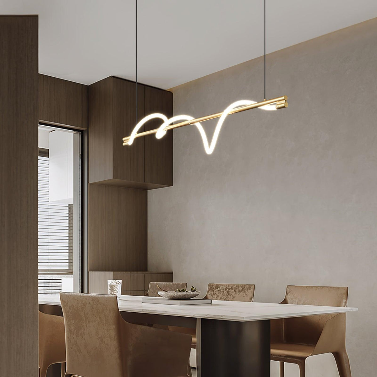 Lampa wisząca Pulse minimalistyczna z miedzi
